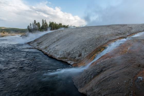 Firehole River Firehole River near Grand Prismatic Spring in Yellowstone National Park